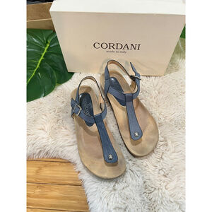 CORDANI sandals pelle blue made in Italy size 37